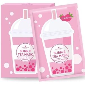 3/$15 🍓 Bubble Tea Mask – Strawberry (Moisturizing, Revitalizing, Brightening)